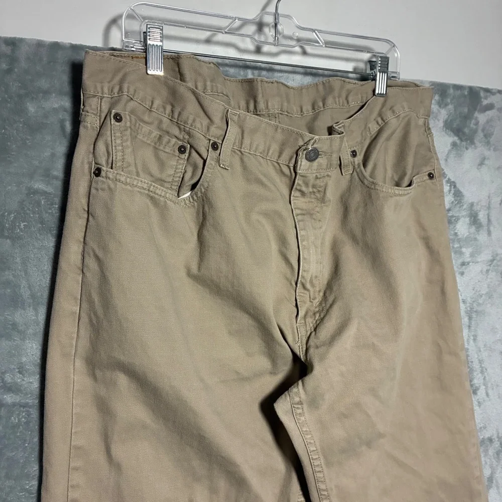 Levi's 559 Relaxed Straight Denim Jeans Mens 40x32 Tan Khaki